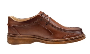Pantofi casual barbati din piele naturala pe calapod lat - Maro GKR11M - Img 4