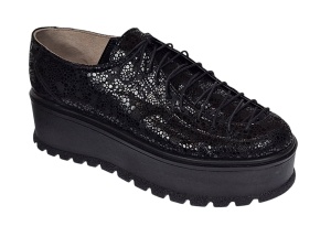Pantofi dama casual cu platforme de 5 cm - Model Negru TCC4N - Img 8