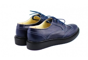 Pantofi dama casual din piele naturala bleumarin - Cod: P29BLM - Img 3