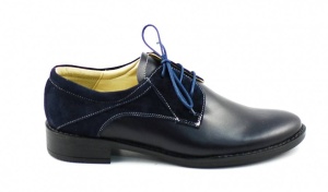 Pantofi dama casual din piele naturala bleumarin - ROV1BLM - Img 2
