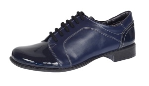 Pantofi dama casual din piele naturala box lac Bleumarin P53LACBL - Img 4