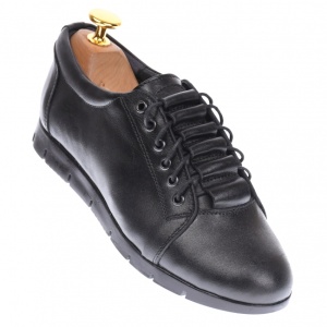 Pantofi dama, casual, din piele naturala box, negri, - 2P502NBOX - Img 3