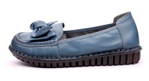 Pantofi dama casual din piele naturala Ciucaleti Aisha Albastru - Img 4