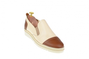 Pantofi dama casual din piele naturala cu elastic - Cod: P39MBEJ