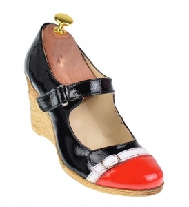Pantofi dama casual din piele naturala, cu platforme de 7cm, foarte comozi - P104RNLAC