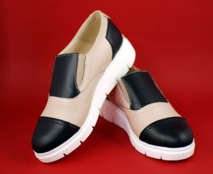 Pantofi dama casual din piele naturala de culoare bej - RUT4BN - Img 2