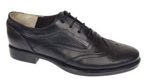 Pantofi dama casual din piele naturala de culoare neagra - P29NBOX