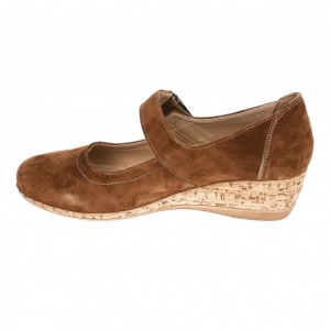 Pantofi dama, casual, din piele naturala intoarsa, maro - P38MVEL - Img 3