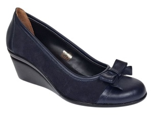 Pantofi dama casual din piele naturala intoarsa velur P1761BLM - Img 2