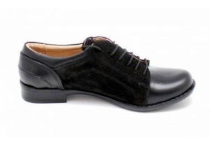 Pantofi dama casual din piele naturala, Made in Romania PHNEGRUBOXVELUR - Img 3