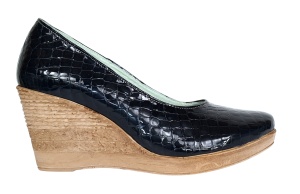 Pantofi dama casual din piele naturala platforme de 7 cm Mara Negru - P3550NCR - Img 2