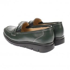Pantofi dama, casual, din piele naturala, verde, foarte comozi - P105VBOX - Img 7