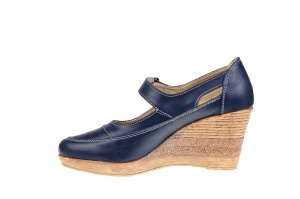 Pantofi dama cu platforma din piele naturala, foarte comozi - P9154BLM - Img 6