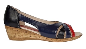 Pantofi dama decupati cu platforme lucrati din piele naturala S306RNBL - Img 6