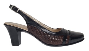 Pantofi dama decupati din piele naturala - Model cu toc 7cm - S301MN - Img 3