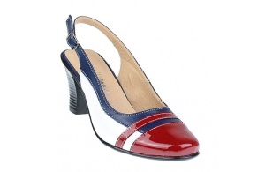 Pantofi dama decupati din piele naturala - Model cu toc de 7cm S301RABL - Img 5