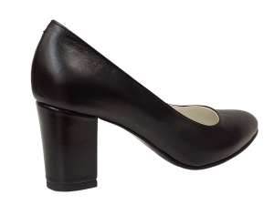 Pantofi dama din piele naturala cu toc de 7cm, Negru NAA32N7 - Img 2