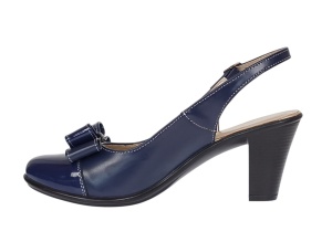 Pantofi dama din piele naturala decupati Mara Bleumarin - Img 2
