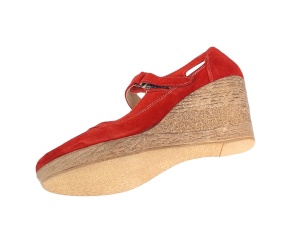 Pantofi dama din piele naturala velur, rosu, foarte comozi - P9154RVEL2 - Img 9