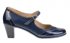 Pantofi dama eleganti din piele naturala bleumarin - P104BLBL - Img 4