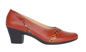 Pantofi dama eleganti din piele naturala Portocaliu cu toc de 6cm P36PORT - Img 7