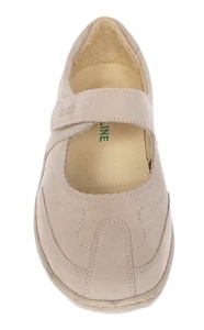 Pantofi dama Med-Line Ultra Confort din piele naturala bufo cu bareta BRD214BEJ - Img 3