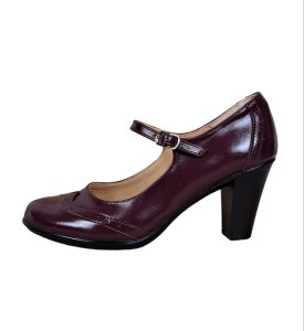 Pantofi dama visinii, eleganti, din piele naturala TOC 7cm - P104VIS7 - Img 6