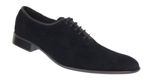 Pantofi eleganti barbati din piele naturala antilopa - Enzo Negru Velur - Img 4