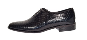 Pantofi eleganti barbati din piele naturala Havana Croco Lac Negru - Img 5