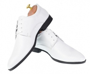 Pantofi eleganti barbati din piele naturala - Model Alb GKR80A - Img 5