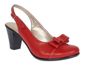 Pantofi eleganti dama decupati din piele naturala - Model Mara Rosu Box - Img 8
