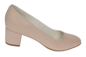 Pantofi eleganti dama din piele naturala Nude Box, toc 5 cm - NA73NUDE - Img 4
