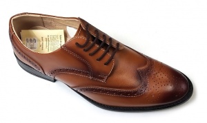Pantofi office din piele natural pentru barbati, Maro 993MD - Img 2