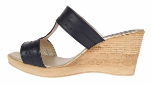 Papuci dama din piele naturala cu platforme de 7cm Negru PAP300NBOX - Img 2