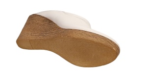 Saboti dama albi din piele naturala, platforme de 7 cm - TEA19ALB - Img 6