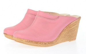 Saboti dama roz din piele naturala, platforme de 7 cm - TEA19ROZ - Img 5