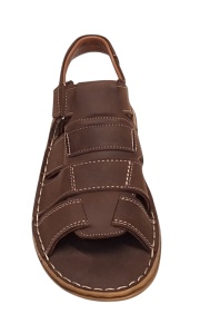 Sandale barbati casual din piele naturala maro bufo GKR47BM - Img 8