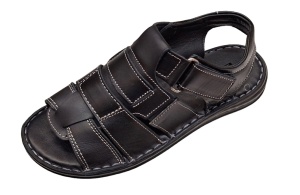 Sandale barbati casual din piele naturala - Model Negru GKR47N - Img 2