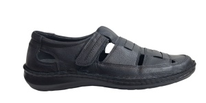 Sandale barbati casual din piele naturala - Model Negru SCV2N - Img 7