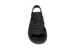 Sandale barbati casual din piele naturala negru bufo GKR47BN - Img 5