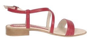 Sandale dama casual din piele naturala Rosu S8R - Img 6