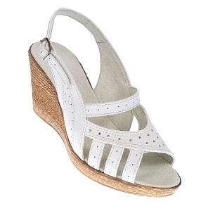 Sandale dama de vara cu platforme de 7 cm, din piele naturala, alba, S64ALBBOX - Img 2