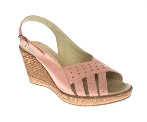 Sandale dama de vara cu platforme de 7 cm, din piele naturala, Bej, BOX, S50BEJBOX - Img 3