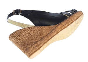 Sandale dama de vara cu platforme de 7 cm, din piele naturala, Negru S66NBOX - Img 2