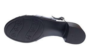 Sandale dama din piele naturala box, Negru, S32NBOX - Img 2