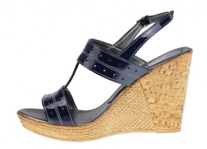Sandale dama din piele naturala cu platforma de 10 cm S300LACBL - Img 2