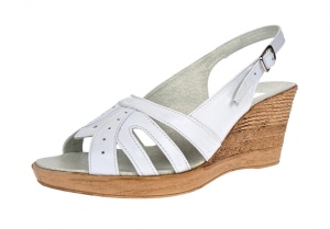 Sandale dama din piele naturala cu platforma - S89ALB - Img 2