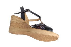 Sandale dama din piele naturala, cu platforme de 7 cm, negru, MVS71NLCOL - Img 5