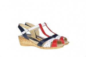 Sandale dama din piele naturala cu platforme de 7 cm - S40RABL - Img 2