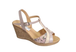 Sandale dama din piele naturala cu platforme de 7cm Nude S61XNUD - Img 6